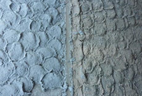 שחזור טיח "כפות, ישן לצד חדש