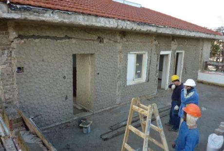 שחזור טיח "כפות", לפני ביצוע